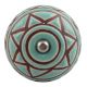 Sea Green Base Brown Pattern Etched Ceramic Wine Stopper (Pack Of One Piece)